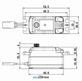 Сервопривод Savox SC-1251MG+ (7.0-9.0 кг/см, 0.10-0.09 сек/60°, 44.5 г)