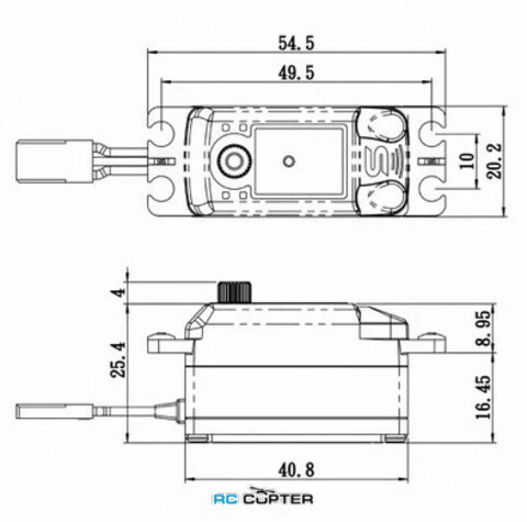 Сервопривод Savox SC-1251MG+ (7.0-9.0 кг/см, 0.10-0.09 сек/60°, 44.5 г)
