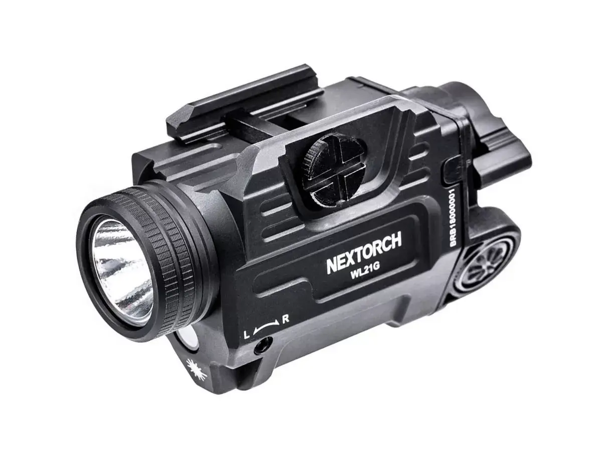 Фонарь подствольный Nextorch WL21G Dual-Light, пистолетный, 650 lm, зелёный ЛЦУ, на Picatinny, 16340 650mAh