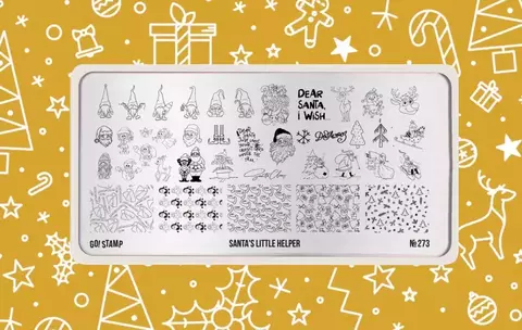 Пластина для стемпинга GO STAMP 273 Santa's Littele Helper