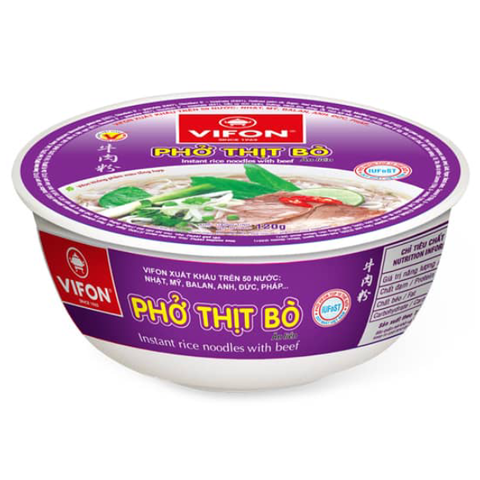 Лапша рисовая со вкусом говядины Vifon Pho Bo, 120 гр