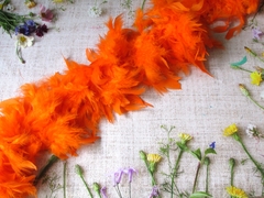 Боа куриное 78 гр, ш. 20 см, L 1,82 м, оранжевый