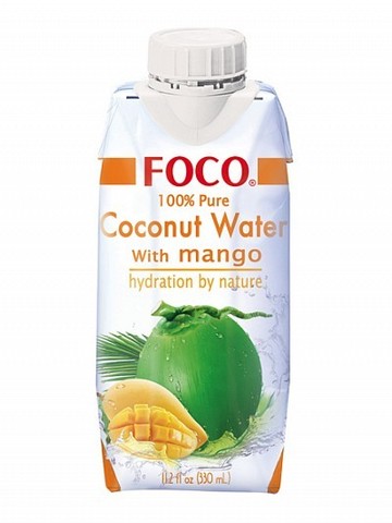 Кокосовая вода с соком манго FOCO   330мл.