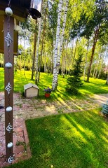 Дождевая цепь «Ковка. Корзинка и шар», серебристый