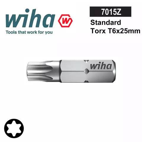 Бита T 6 х25мм TORX Wiha 7015Z 01712