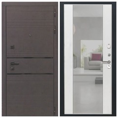 Купить Входная дверь L 43 - Алиса ПВХ ясень белый с зеркалом