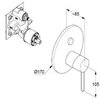 Kludi 38 659 N076 Bozz Смеситель для 2х потребителей (внешняя монтажная часть) брашированное золото