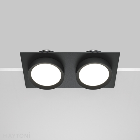 Встраиваемый светильник Maytoni Hoop DL086-02-GX53-SQ-B