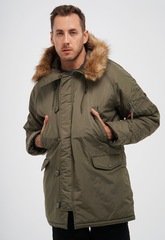 Парка Alpha Industries N-3B Logo Oxford Parka Olive Green (Зеленая)