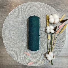 Шнур хлопковый без сердечника, d 4 мм, изумруд