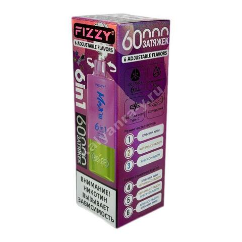 Fizzy Max III (6 в 1) 60000 затяжек - Черника со Льдом (микс №1)