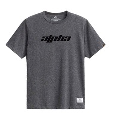 Футболка Alpha Industries Alpha Logos Tee Dark Charcoal Heather (Темно-серый)