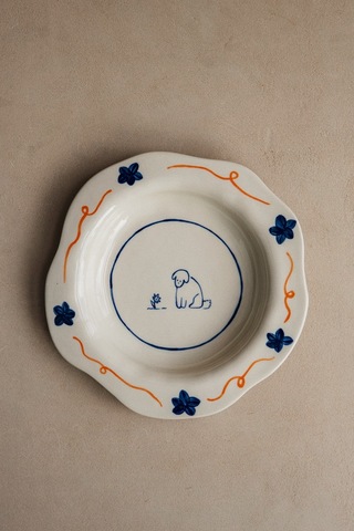 Тарелка глубокая Цветочная