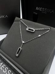 Двойное колье Messika VGOLD с двигающимися цирконами