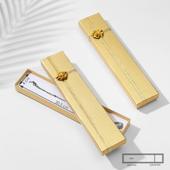 Коробка подарочная ювелирная, «Слиток» Золото, 21*4 см, 1 шт.