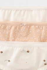 трусы/ уп  для девочки  К 1964-3уп/светлый песок,айвори,пчелки