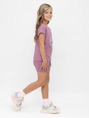 шорты  для девочки  КР 400417/темная орхидея к553