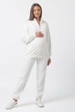 Спортивный костюм для беременных и кормящих 15825 молочный