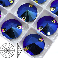 Купить пришивные стразы Magic Mist -  черные стразы с разноцветным, радужным блеском.