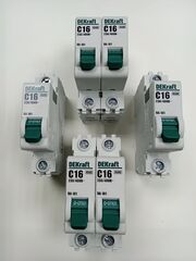 Автоматический выключатель 1-пол. 16А тип C 4,5кА серия ВА-101 DEKraft (6шт)