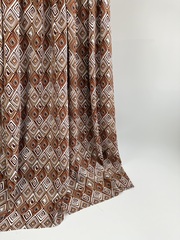 Вискоза штапель Коричневый ромб