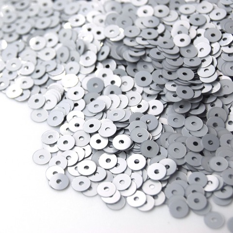 1009 Пайетки плоские 4 мм, цвет лёд, не прозрачный