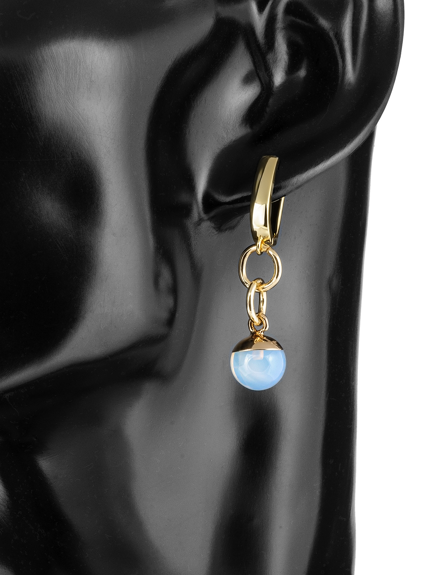 Длинные серьги с лунным камнем