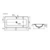 Ceramica Nova Grace CN7019MB Раковина накладная с отверстием под смеситель, 91x45.7