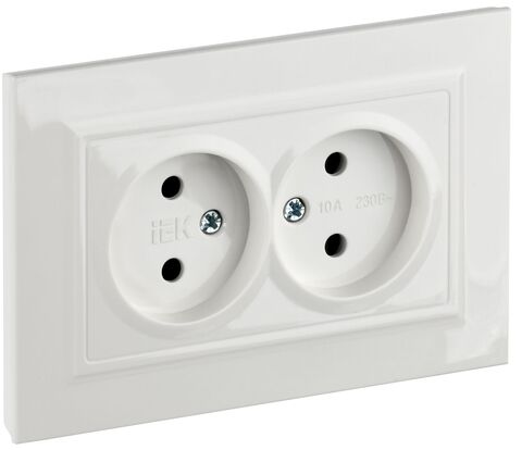 BRITE Роз. 2-я без з/к с з/ш 10А в сб. РСш12-2-БрБ бел. IEK