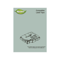Картридж MyLabel для Brother TZe-631 (TZ631) с ламинированной лентой,12 мм (8м, чёрный текст на жёлтом фоне)