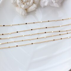 Цепочка с монетками, тонкая, 1,8*1,1 мм, позолота, 65см , А011-1 (65см)
