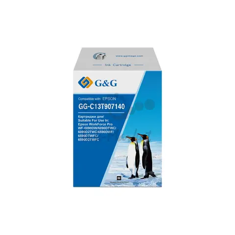 Картридж струйный G&G GG-C13T907140 черный (270мл) для Epson WorkForce Pro WF-6090DW, 6090DTWC, 6090D2TWC, 6590DWF