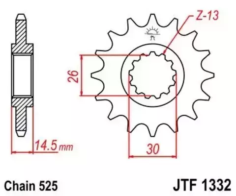 Звезда ведущая JTF1332 15RB