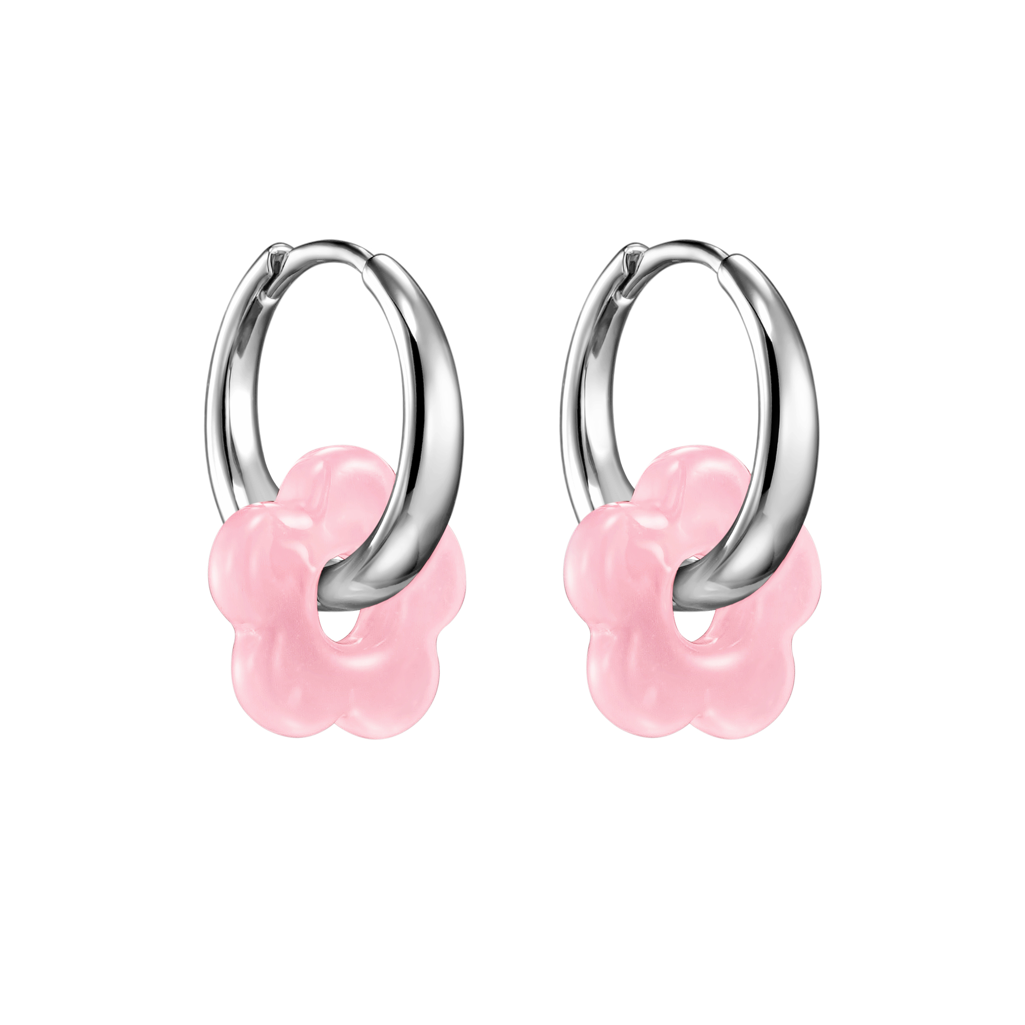 

Серьги Mini Bloom Freedom Silver-Pink Earrings