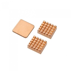 RA257 Набор радиаторов медных ACD Ultra Strong Pure Copper Heatsink Set (1шт RA256+2шт RA026) (2 шт 14x12x5.5мм и 1шт 15x15x1мм) for Raspberry 3B+/4B (RASP2305) комплект из 3 шт