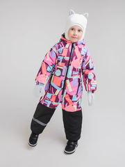 Комбинезон мембранный зимний "Мозаика" розовый