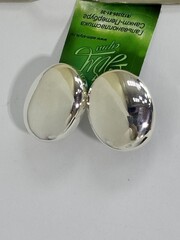 Овал (серьги из серебра)