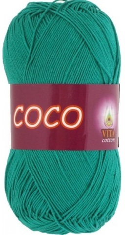 Пряжа VITA cotton "COCO" - (4310 - Зеленая бирюза)