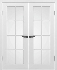 Межкомнатная дверь  VFD (ВФД)  Porta (Порта) Polar (эмаль белая)  стекло White Cloud 20ДО0