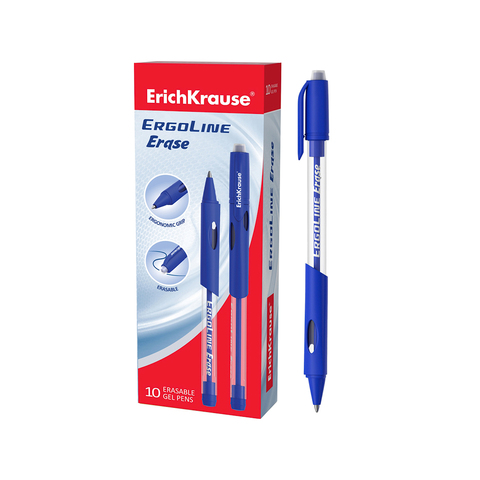 Ручка гелевая сo стираемыми чернилами ErichKrause® ErgoLine® Erase, синий