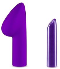 Фиолетовый вибромассажер B4 - 13,97 см. - 
