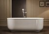 BelBagno BB401-1500-800 Отдельностоящая, овальная акриловая ванна в комплекте со сливом-переливом цвета хром 1500x800x600