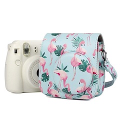 İnstax fotoaparat üzlüyü \ Instant Camera Case Mini 8, 9, 11  Flamingo