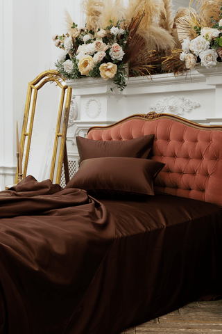 Постельное белье 2 спальное евро German Grass Silk Bliss Chocolate Pie Grass