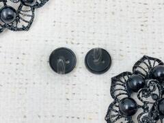 Пуговицы, d 1,2 см, 2 прокола, чёрный
