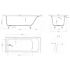 Salini CASCATA 170x75 104123MRF Ванна встраиваемая S-Stone, матовый, RAL полностью