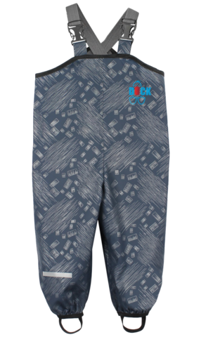 Синий непромокаемый полукомбинезон с принтом DUCK 86-128