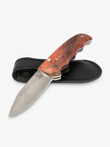 Нож «Бутырский» (Дамасская сталь, стабилизированная карельская береза)