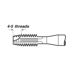 Метчик М12х1,75 (Машинный, винт.) DIN376 HSSE 6h C/2-3P R15 110мм a=1/4