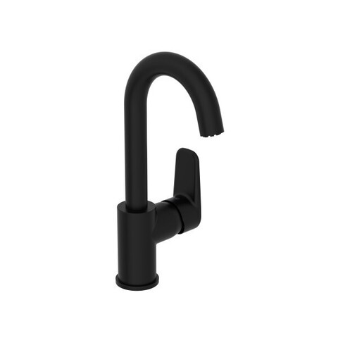 Vitra A4316036EXP Flow Soft Смеситель для раковины с поворотным изливом,черный матовый